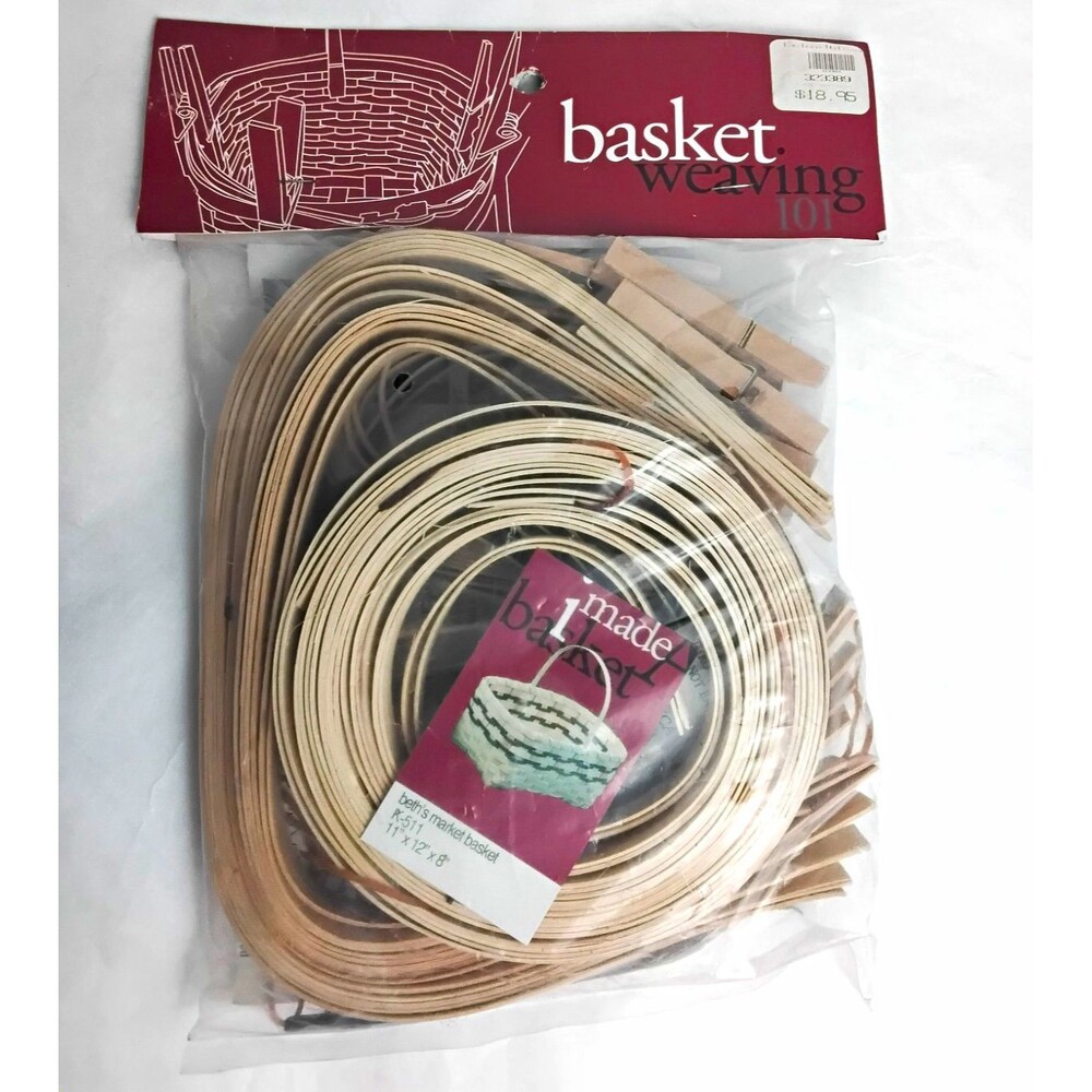 Basket Weaving 101 Beth's Market Basket Basketry Weaving Kit DIY K-511 Cabincore